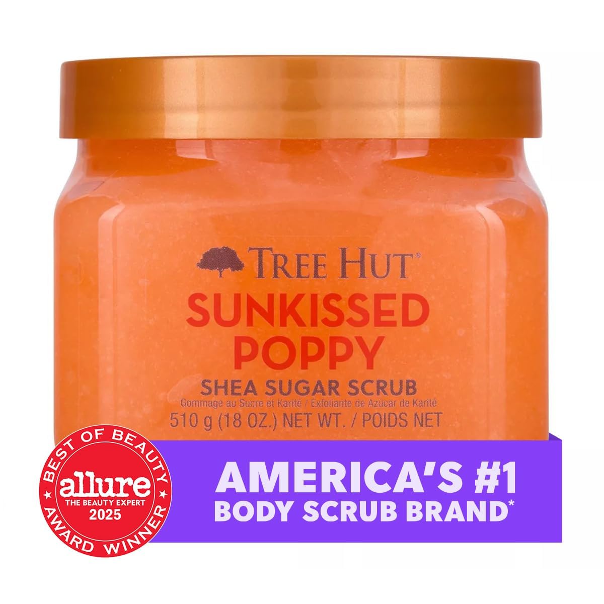 Tree Hut Shea Sugar Scrub Sunkissed Poppy 18 oz packaging