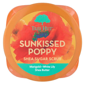 Tree Hut Shea Sugar Scrub Sunkissed Poppy 18 oz texture close-up
