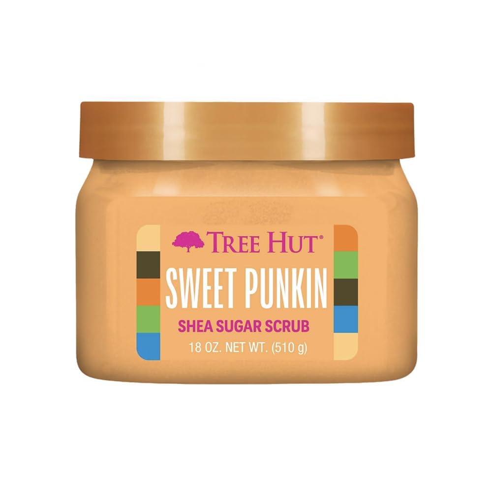 Tree Hut Shea Sugar Scrub Sweet Punkin front view showing packaging