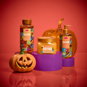 Tree Hut Shea Sugar Scrub Sweet Punkin in a spa-like setting