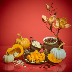 Tree Hut Shea Sugar Scrub Sweet Punkin lid open showing product