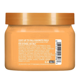 Tree Hut Shea Sugar Scrub Sweet Punkin with ingredients displayed