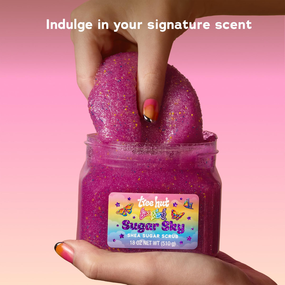 Tree Hut Sugar Sky Body Scrub 18 oz back view with ingredient list