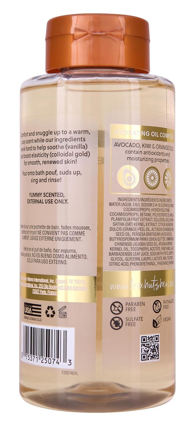 Tree Hut Vanilla Body Wash 18 Fl Oz back view