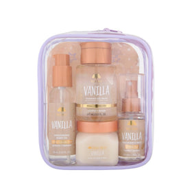 Tree Hut Vanilla Everything Shower Gift Set front view with all four products