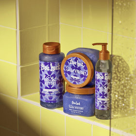 Tree Hut Violet Victory Body Scrub 18 Oz application on skin