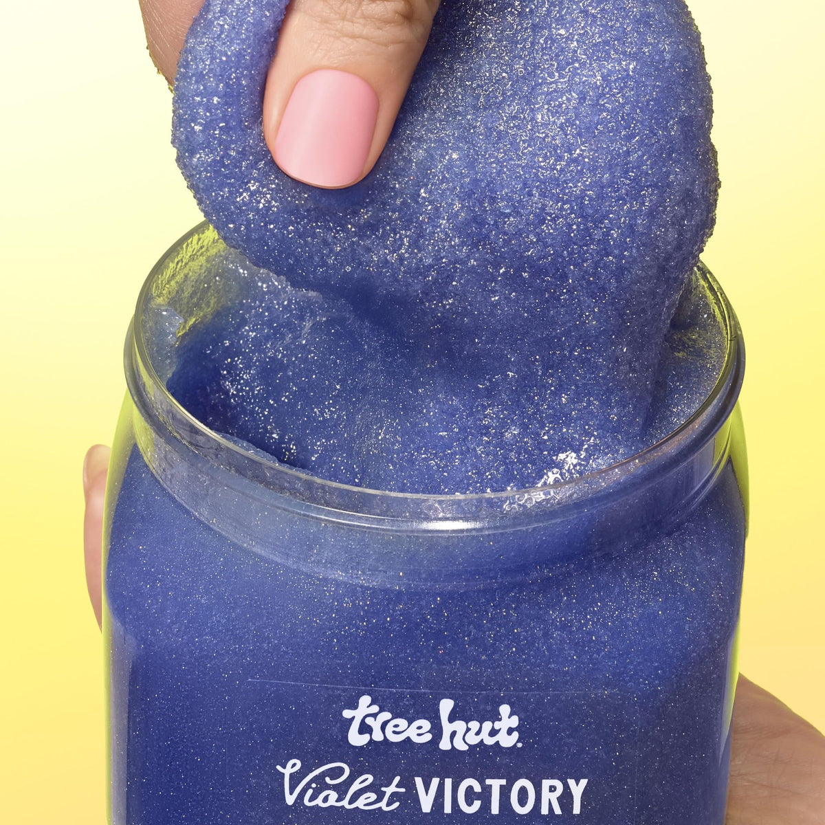 Tree Hut Violet Victory Body Scrub 18 Oz texture close-up