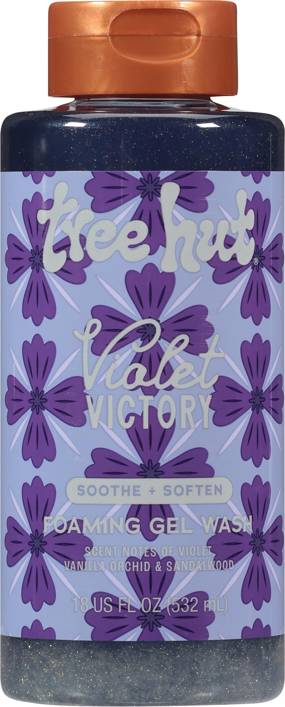 Tree Hut Violet Victory Body Wash front view 18 Fl Oz bottle
