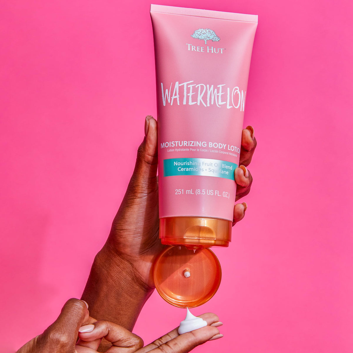 Tree Hut Watermelon Moisturizing Body Lotion with fresh watermelon
