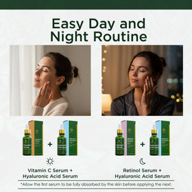 Tree of Life Face Serum Set displayed with skincare routine