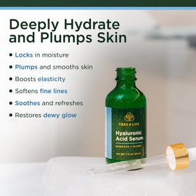 Tree of Life Hyaluronic Acid Serum packaging details