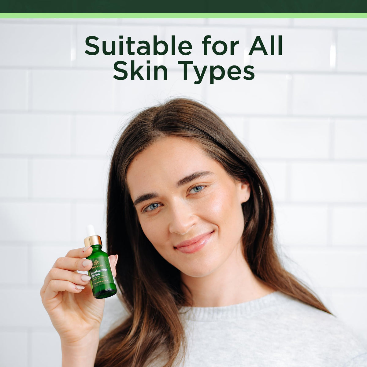 Tree of Life Niacinamide Serum in lifestyle setting