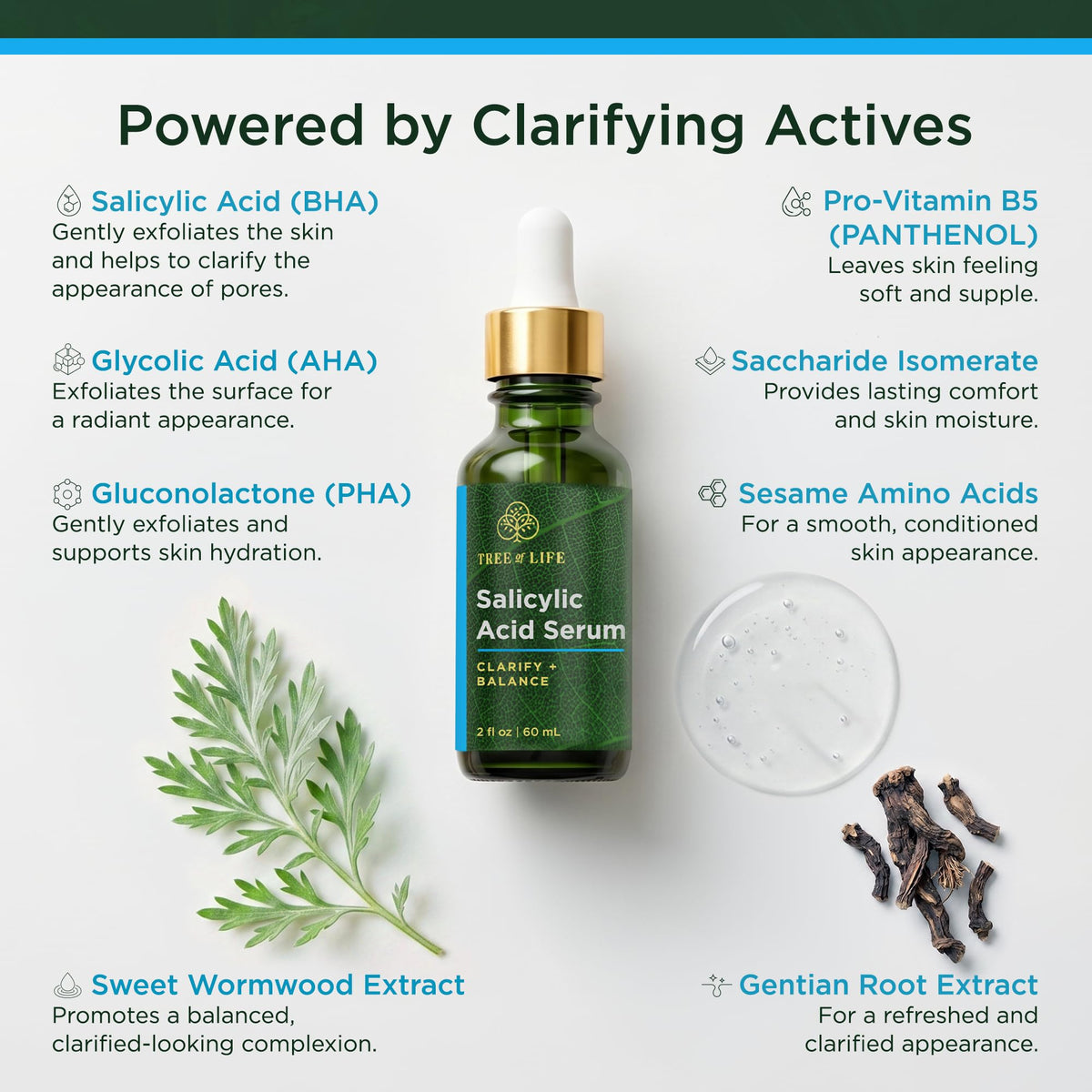Tree of Life Salicylic Acid Serum 2% back view