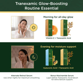 Tree of Life Tranexamic Acid Serum application on skin