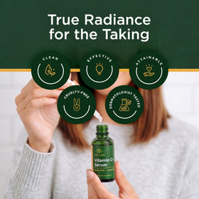 Tree of Life Vitamin C+ Serum lifestyle scene with plants