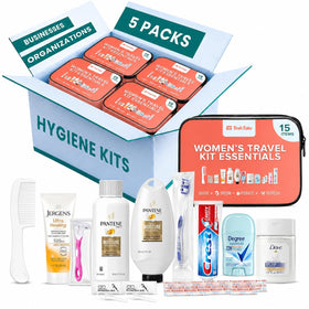 TREKTOTE 5 Pack Women’s Bulk Hygiene Kits front view