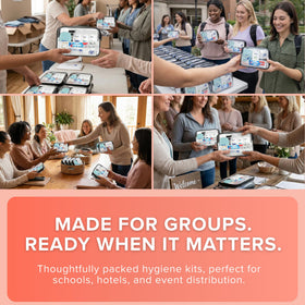 TREKTOTE Women's Bulk Hygiene Kit ready for distribution
