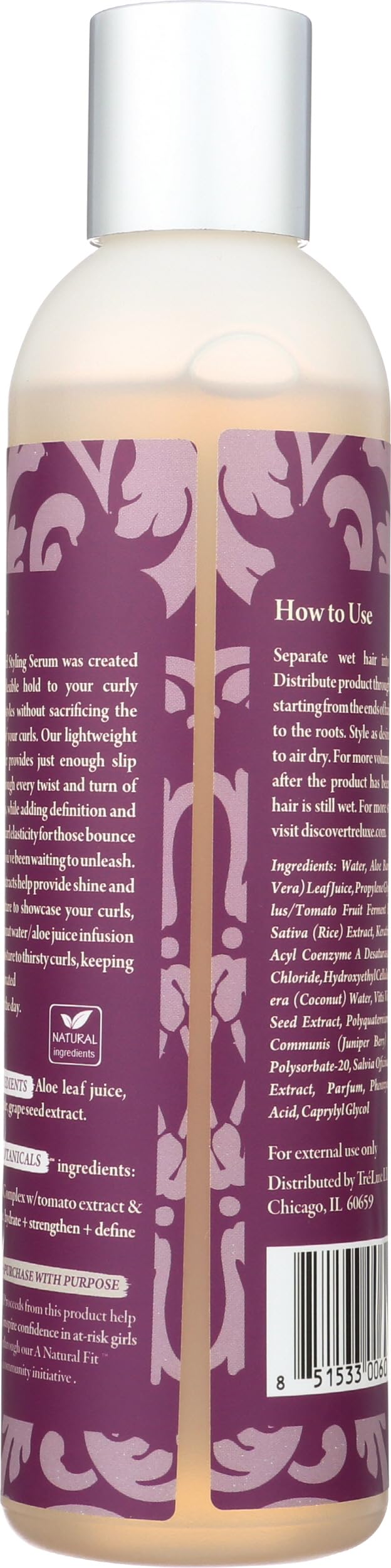 Treluxe Styling Serum Reflex Curl 8 Ounce back view