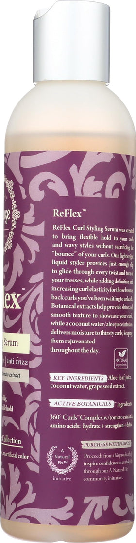 Treluxe Styling Serum Reflex Curl 8 Ounce with curly hair model