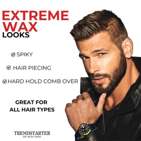 TRENDSTARTER Extreme Wax 4oz back view with ingredient list
