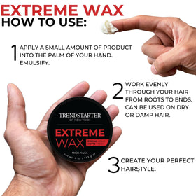 TRENDSTARTER Hair Wax 4oz with styling tools