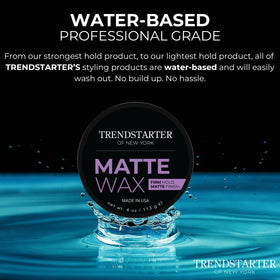 TRENDSTARTER Matte Wax 4oz top view with lid
