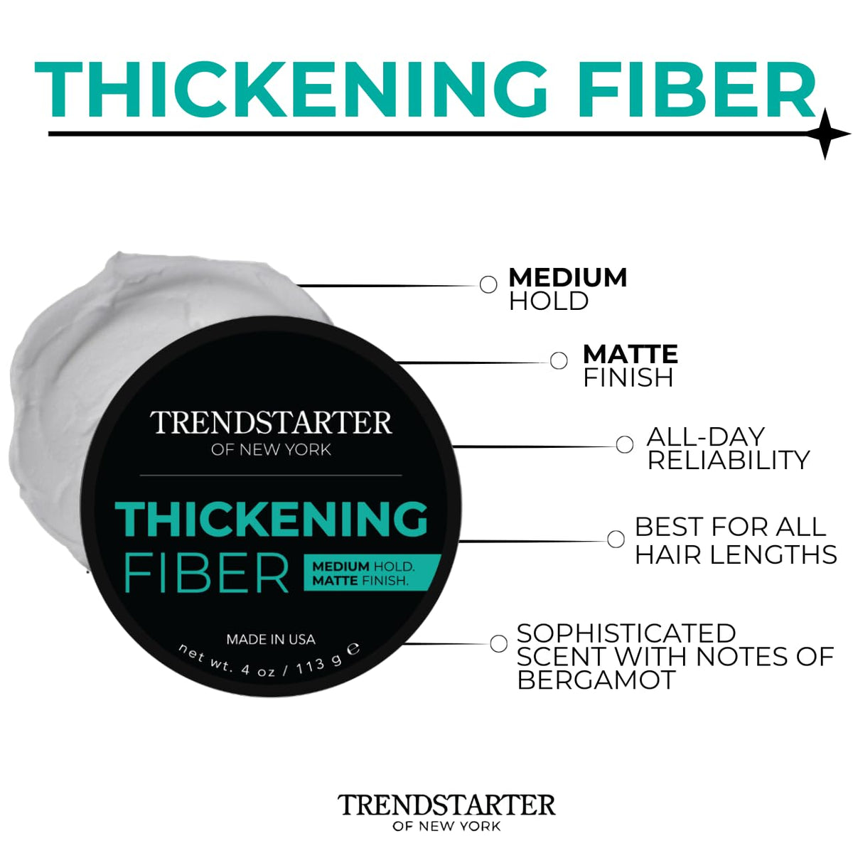 TRENDSTARTER Thickening Fiber 4oz matte finish texture