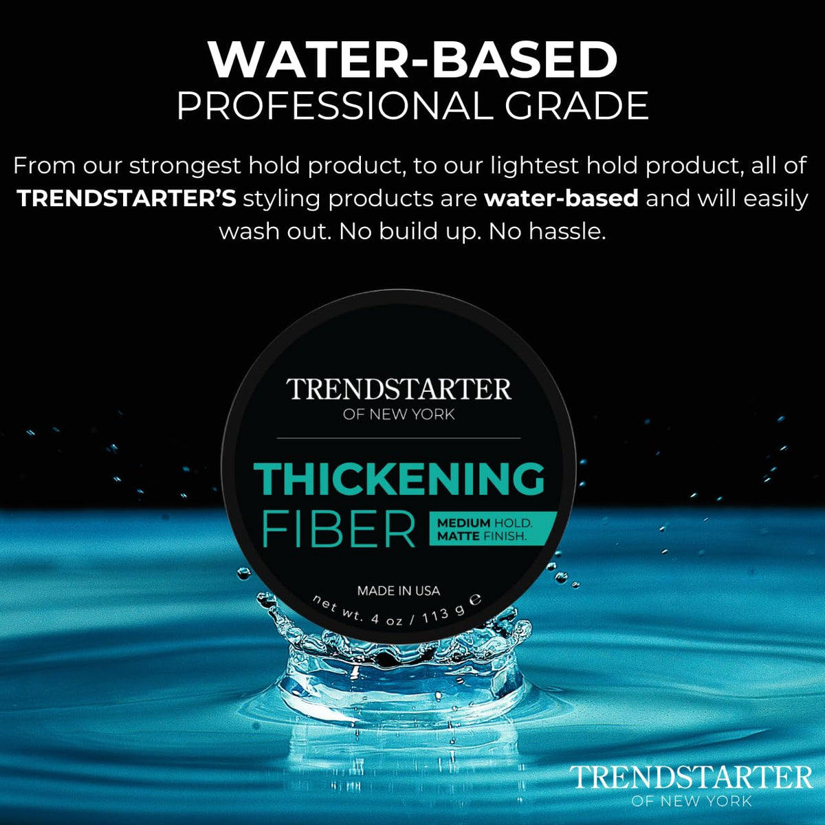 TRENDSTARTER Thickening Fiber 4oz with hair care products