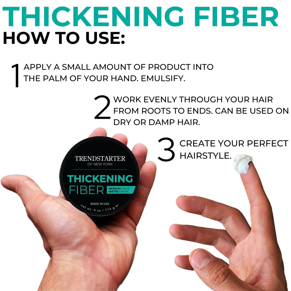 TRENDSTARTER Thickening Fiber Pomade 4oz packaging