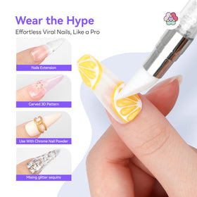 Trendy nail art designs created with SAVILAND kit