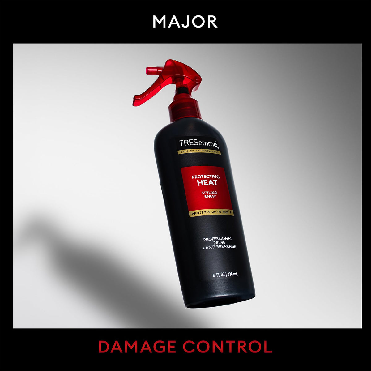TRESemmé Heat Protectant Spray with styling tools