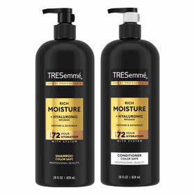 TRESemmé Rich Moisture Shampoo & Conditioner front view 28 oz bottles