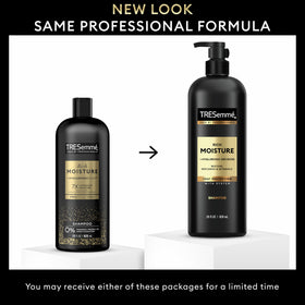 TRESemmé Rich Moisture Shampoo side view with packaging details