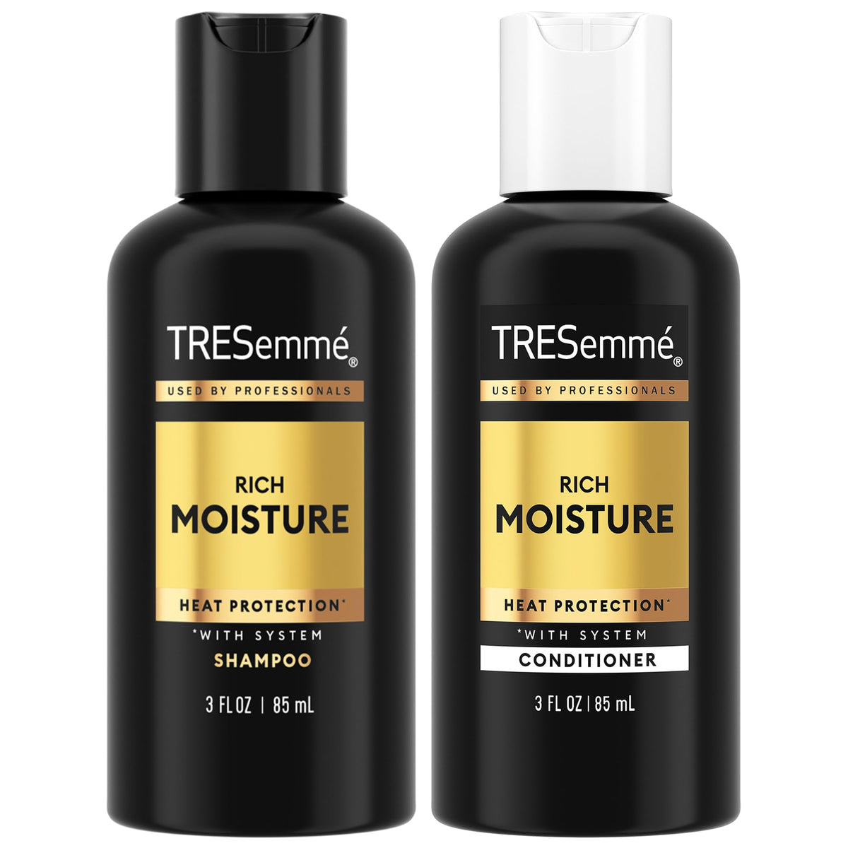 TRESemmé Rich Moisture Travel Shampoo and Conditioner front view
