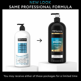 TRESemmé Smooth & Silky Conditioner side view showing label