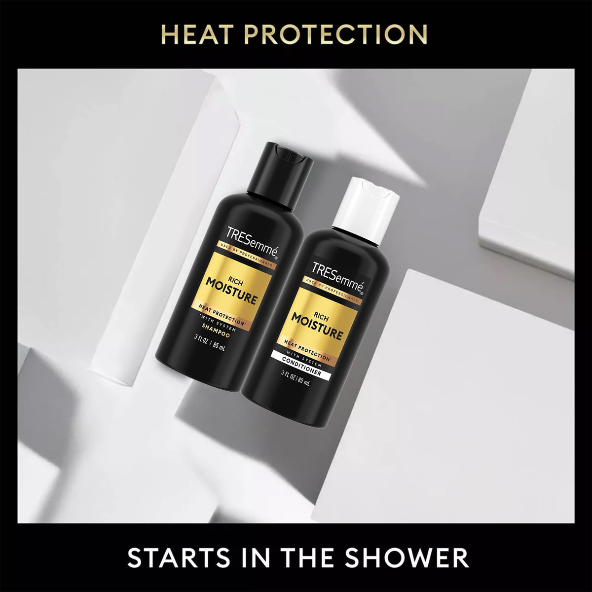 TRESemmé Travel Shampoo and Conditioner Set packaging side view