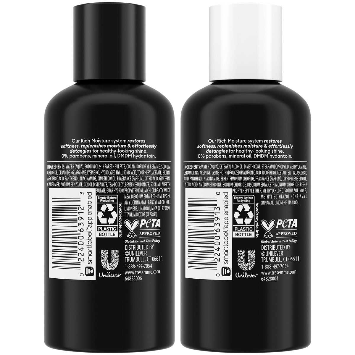 TRESemmé Travel Shampoo bottle 3 oz with hydrating hyaluronic acid