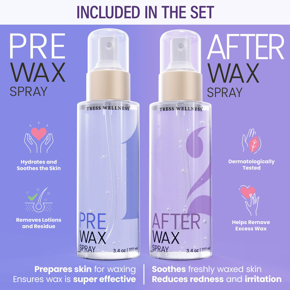 Tress Wellness After-Wax Oil 100ml spray bottle front view