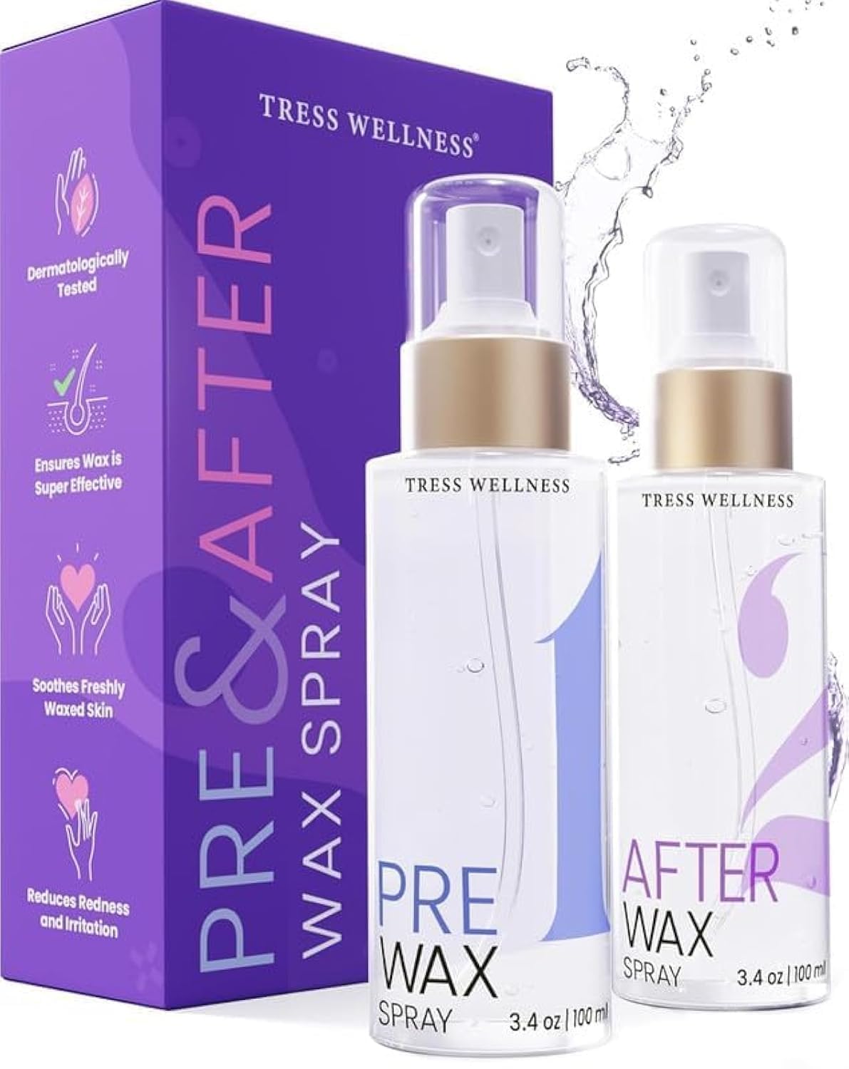 Tress Wellness Pre-Wax Cleanser 100ml spray bottle front view