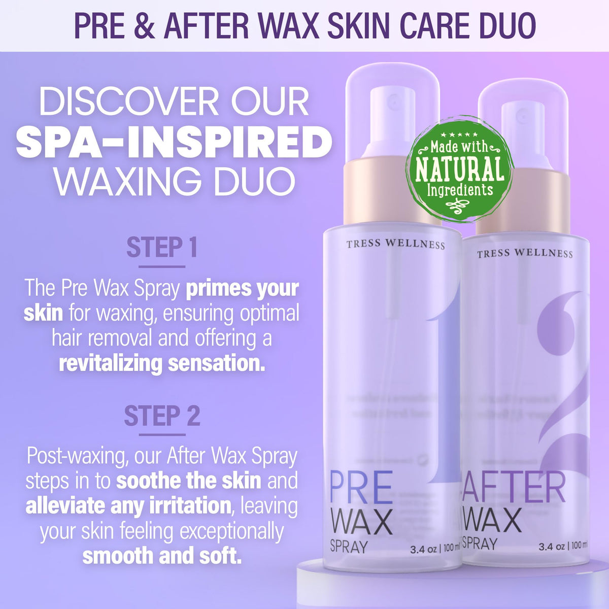 Tress Wellness Pre-Wax Cleanser kit packaging