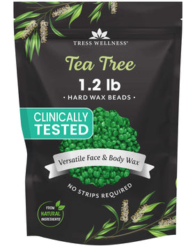 Tress Wellness Wax Beads 1.2 lb tea tree scented front view