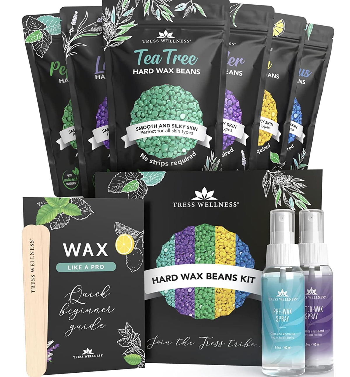 Tress Wellness Wax Beads 1.3lb assorted scents packaging