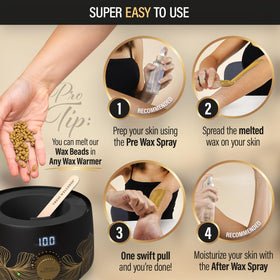 Tress Wellness Wax Beads 2.2lbs displayed on a vanity