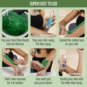 Tress Wellness Wax Beads application on skin