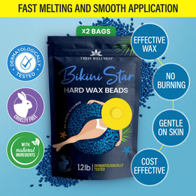Tress Wellness Wax Beads application on skin