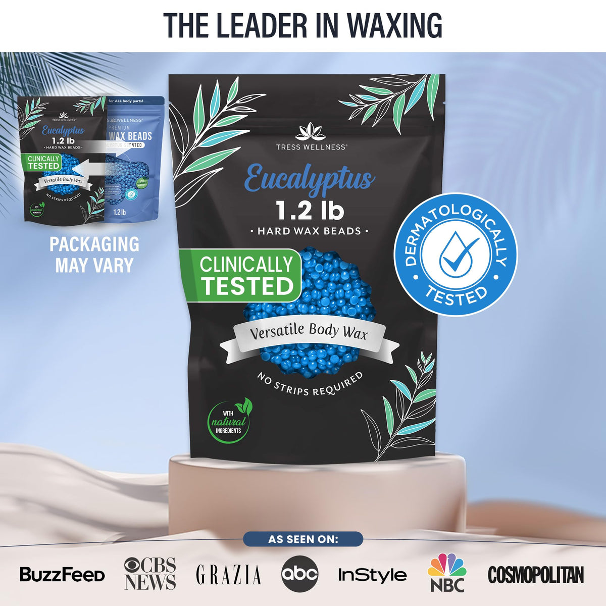 Tress Wellness Wax Beads Eucalyptus 1.2 lbs packaging