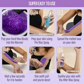 Tress Wellness Wax Beads Lavender 1.2 lbs application process