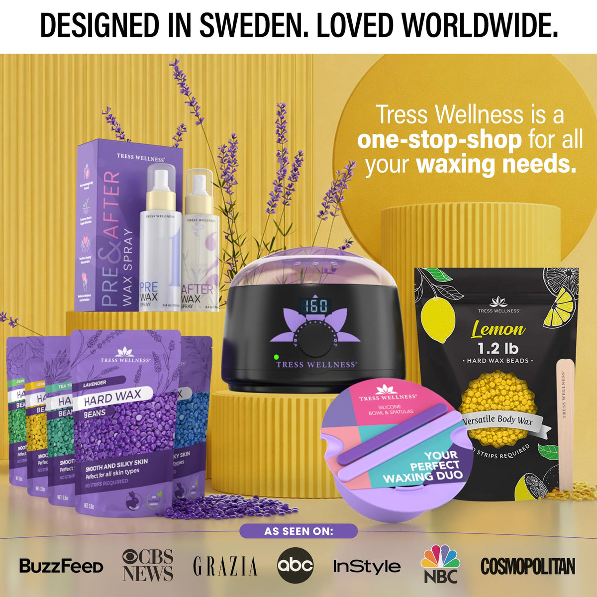 Tress Wellness Wax Beads Lemon 1.2 lb bag with lemon scent