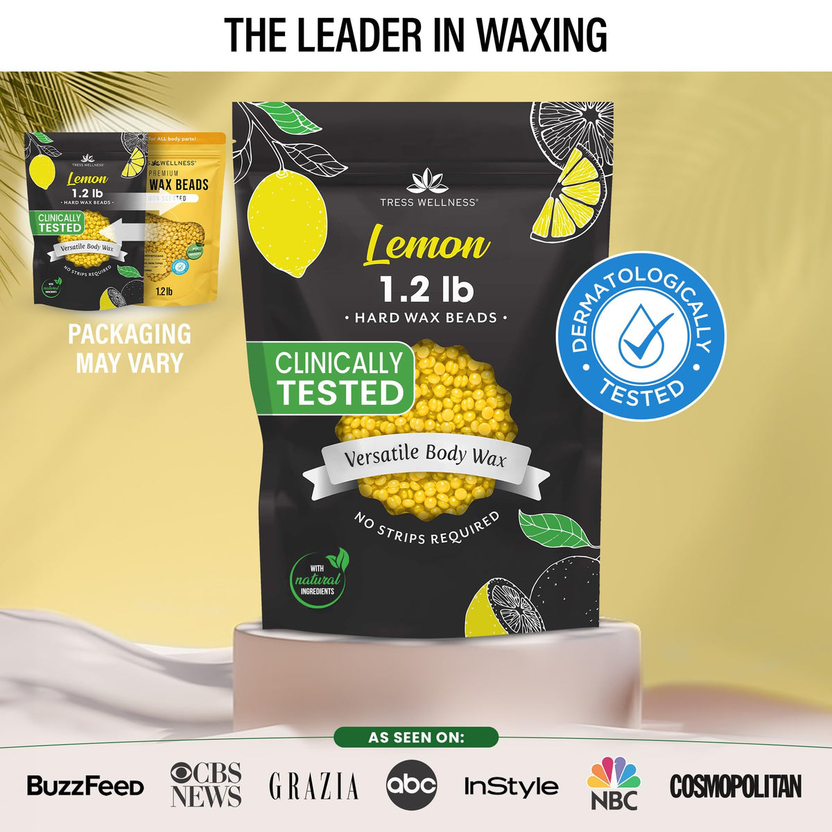 Tress Wellness Wax Beads Lemon 1.2 lb packaging