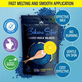 Tress Wellness Wax Beads packaging with product details